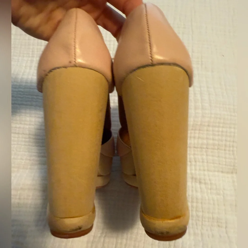 [JEFFREY CAMPBELL] Benched Cutout Platform in Light Pink/Nude Leather - Picture 9 of 11